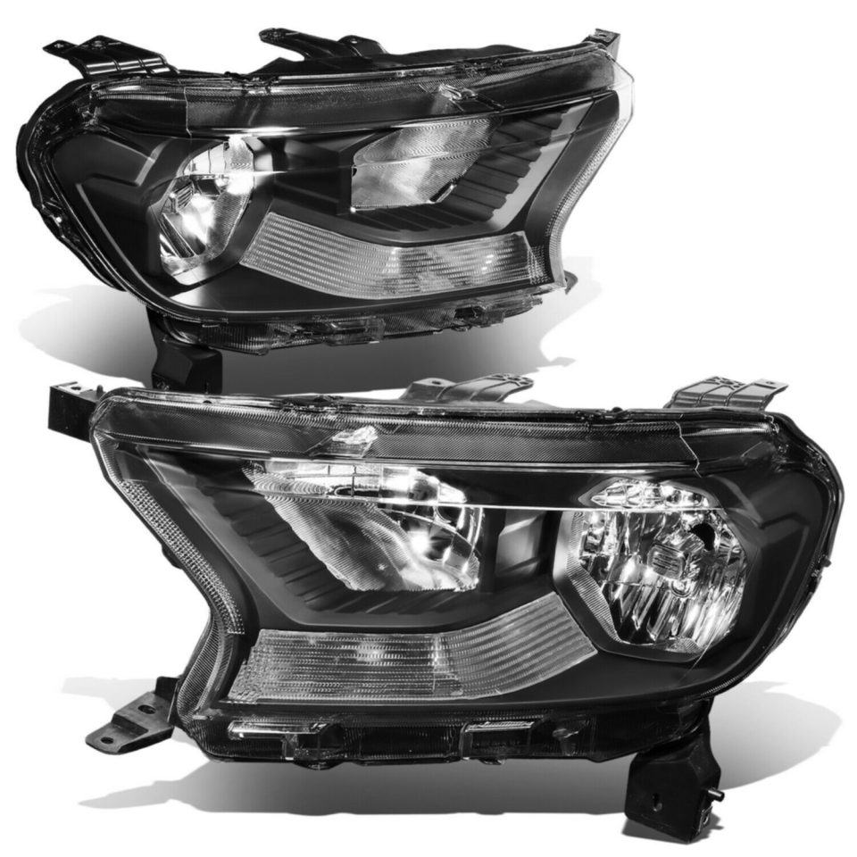 Pure 19-21 d Ranger XL XLT Factory Style Headlights Head Lamps Black/ Clear