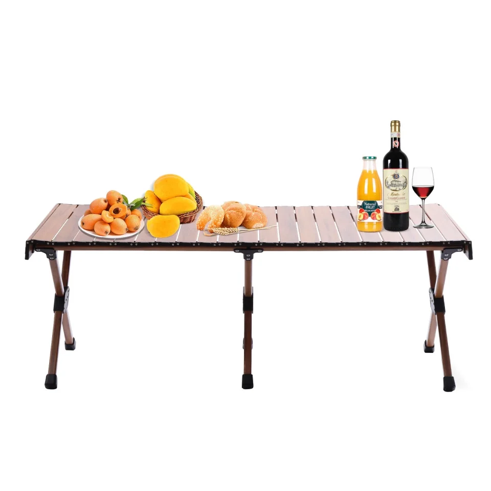 Value Aluminum Alloy Folding Camping Table Aluminum Portable Outdoor Table with Storage Bag 120*60cm