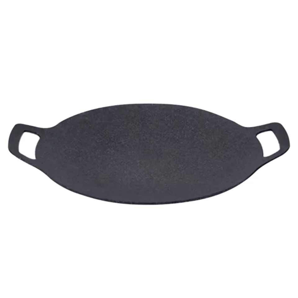 Office Dcenta Nonstick BBQ Grill Pan Stovetop Baking Tray Comal with Metal Handles for Indoor Barbecue Picnics
