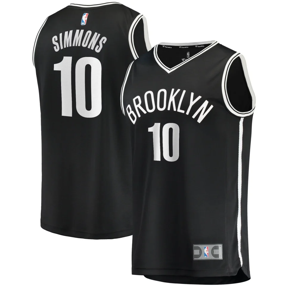 Bamboo Youth Fanatics Branded Ben Simmons Black Brooklyn Nets 2021/22 Fast Break Replica Jersey - Icon Edition