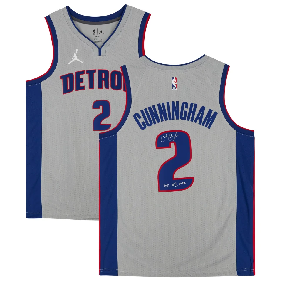 Matte Top-Rated Cade Cunningham Detroit Pistons Autographed Gray Statement Swingman Jersey with 2021 #1 Draft Pick Inscription - Fanatics Authentic Certified