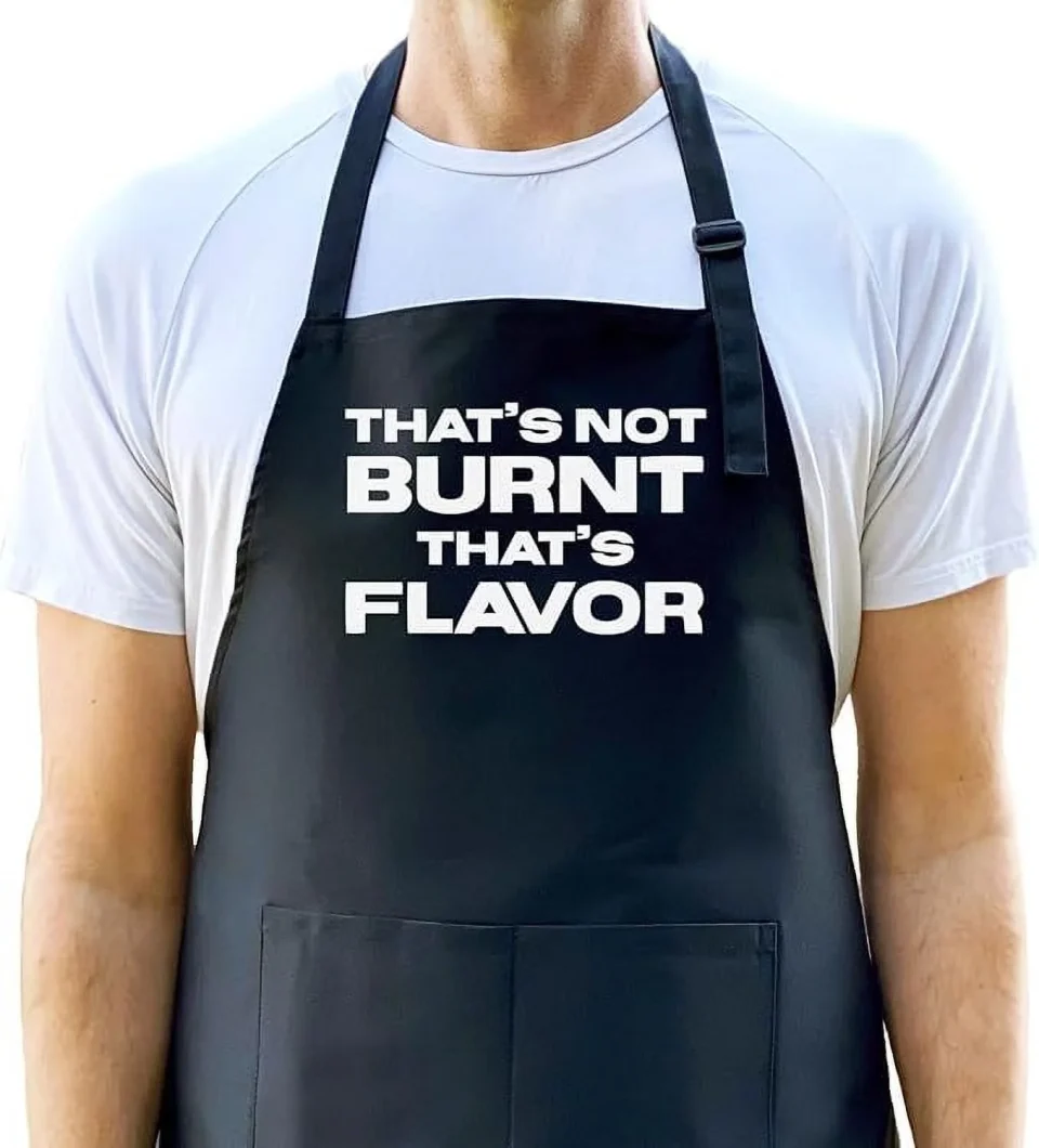 Dining Long-Lasting UP THE MOMENT That's Not Burnt That's Flavor Apron, Funny Apron for Men, BBQ Grill Apron, Chef Apron, Funny Apron for Dad, Mens Funny Apron, Funny Chef Apron for Men