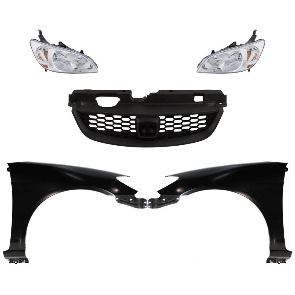 Premium Lightweight Headlight Driving Head light Headlamp Driver & Passenger Side Coupe Left Right