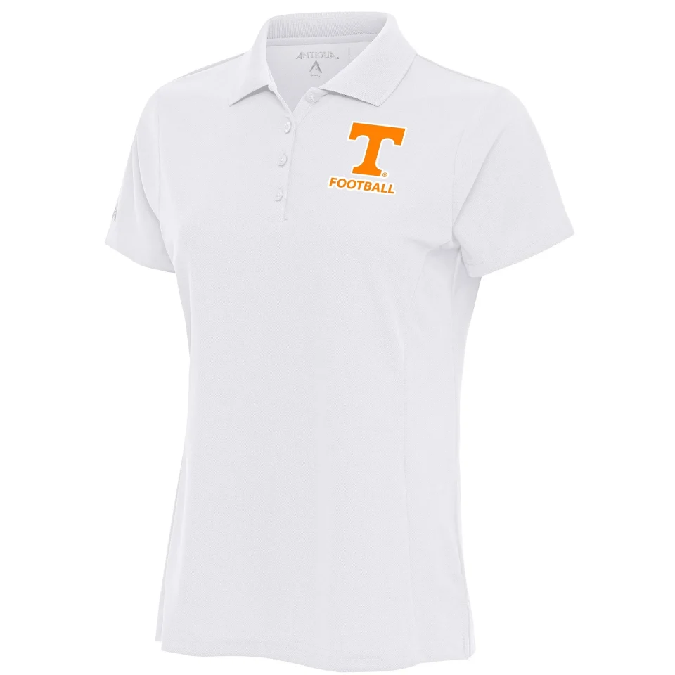 Frosted Women's Antigua White Tennessee Volunteers Football Legacy Pique Polo