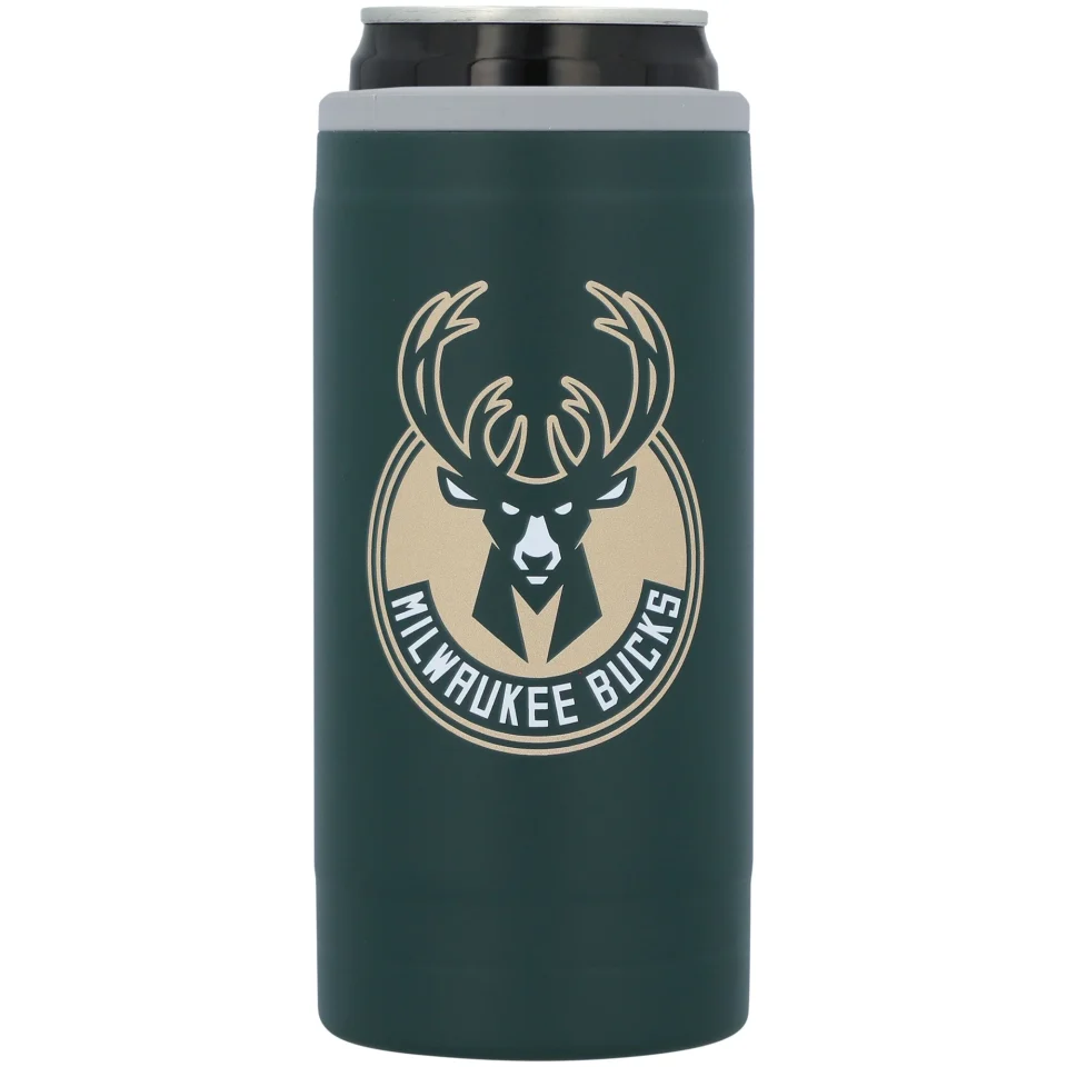 Space-Saving Milwaukee Bucks 12oz. Flipside Powdercoat Slim Can Cooler