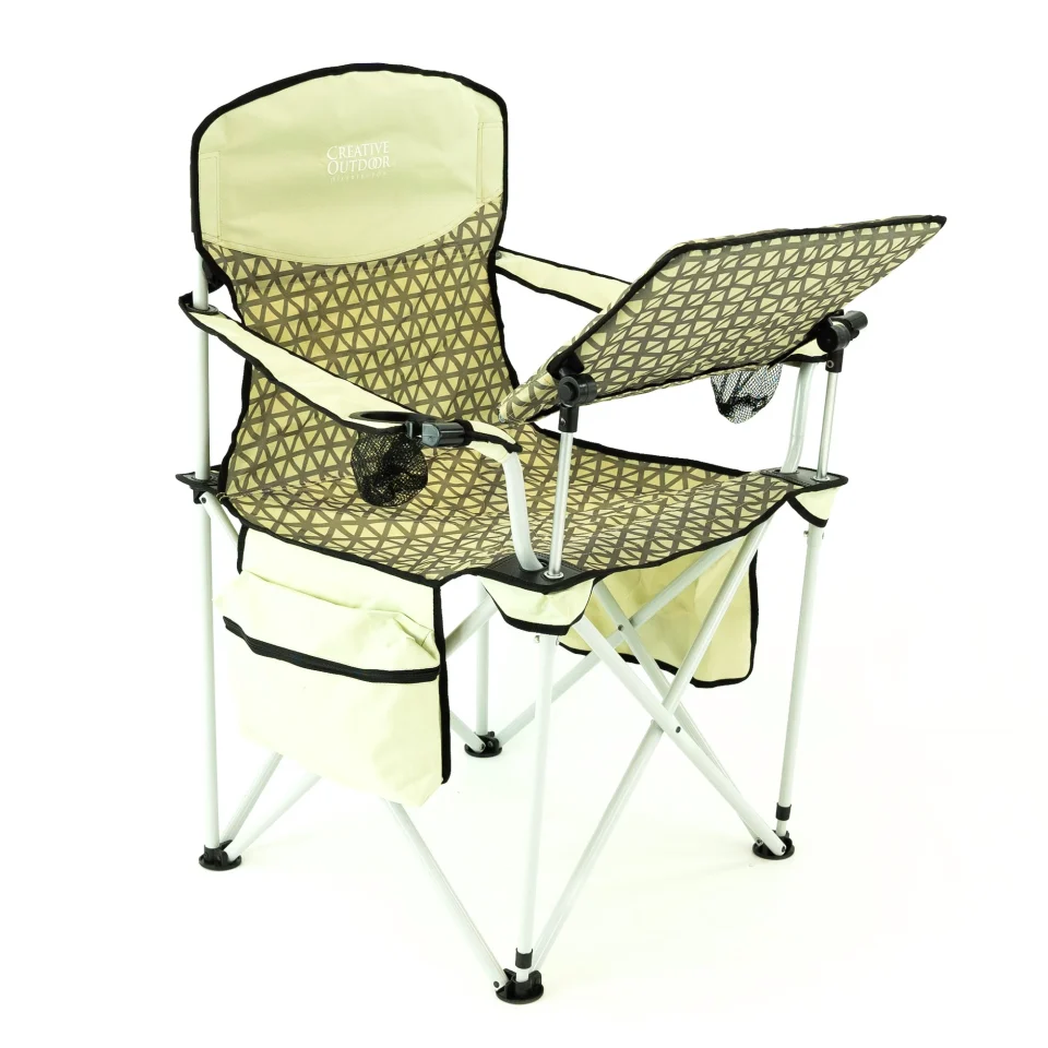Matte Dining iChair Folding Wine Chair with Adjustable Table - Brown Diamond