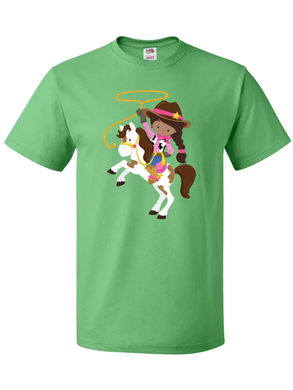 Supreme Inktastic African American Girl, Cowgirl, Sheriff, Lasso T-Shirt