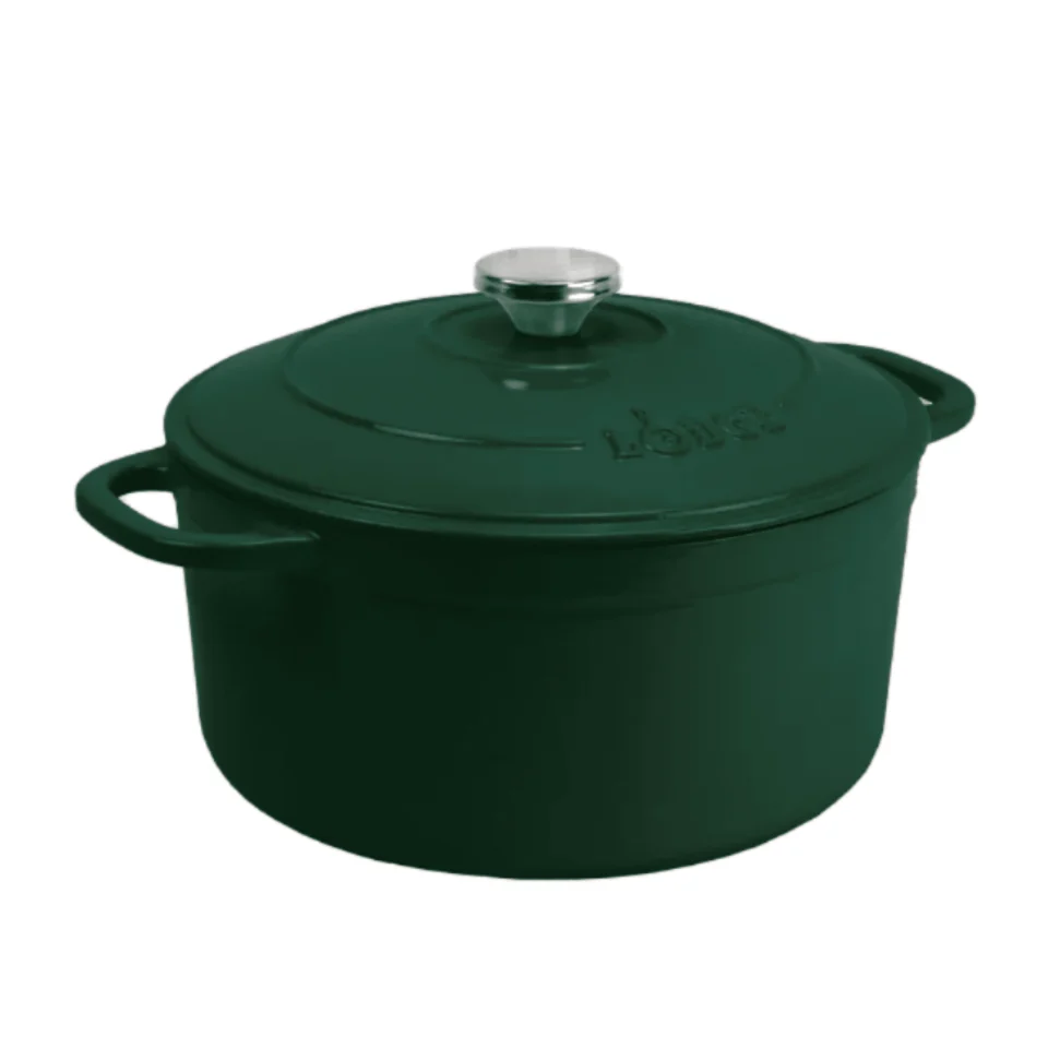 Popular 6.5 Quart Enameled Cast Iron Dutch Oven, Emerald Green