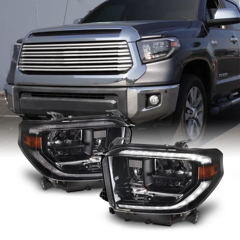 Natural Durable AKKON - For 2014-2017 Toyota Tundra [Factory NON-LED DRL Model] Full LED Retrofit Headlight Assemblies