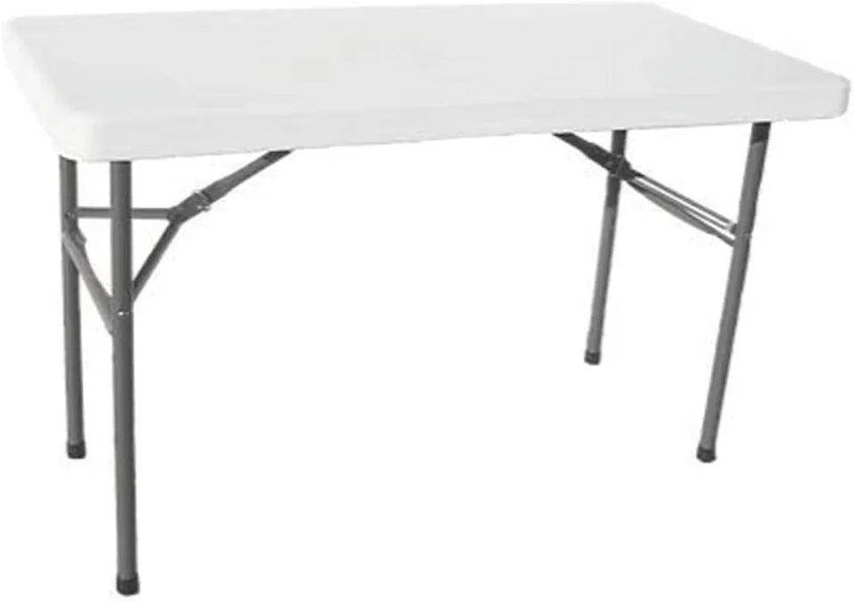 Polished Upgraded Plastic Folding Table - Polyethylene Sturdy Outdoor Folding Table - Lightweight Fold Up Table for Weddings Cocktail Parties Patios - 30'' x 48''