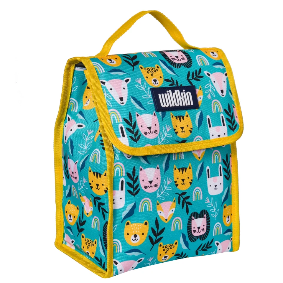 Top-Rated Long-Lasting Wildkin Kids Insulated Reusable Lunch Bag (Party Animals Blue)