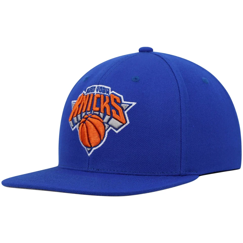 Pure Men's Mitchell & Ness Blue New York Knicks Ground 2.0 Snapback Hat - OSFA