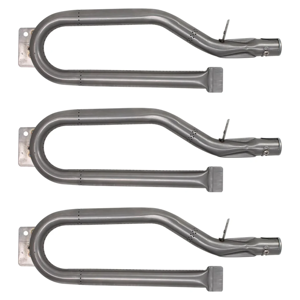 Select Cast Iron 3-Pack BBQ Gas Grill Tube Burner Replacement Parts for Outdoor Gourmet B09SMG1-3F - Compatible Barbeque Stainless Steel Pipe Burners