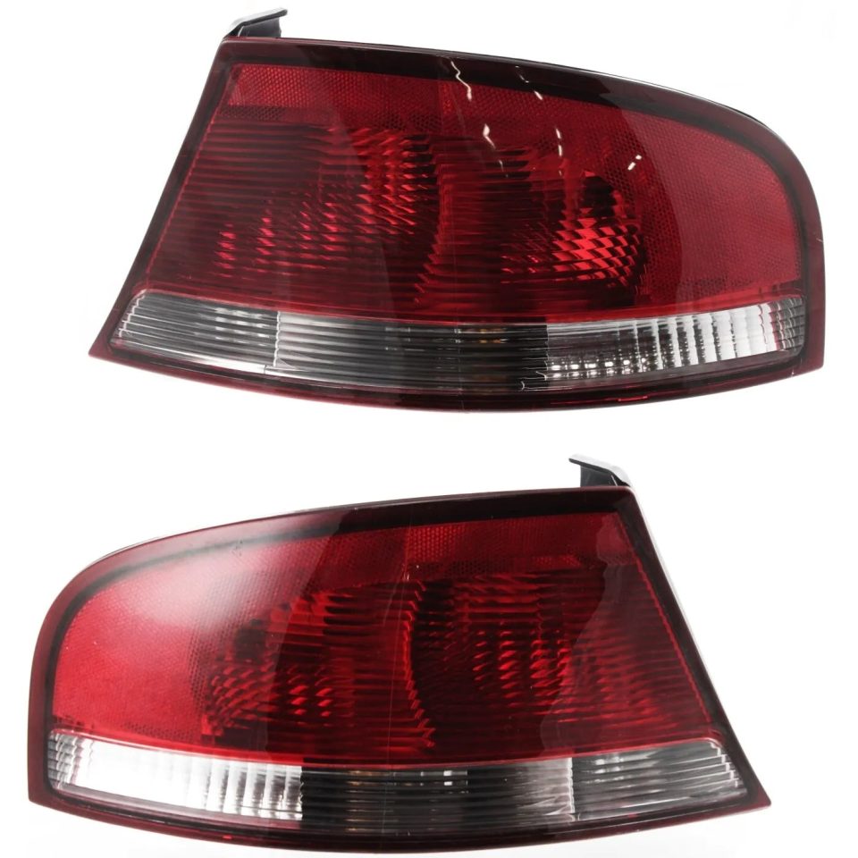 Prime Halogen Tail Light Set For 2001-2006 Chrysler Sebring Sedan Clr/Red w/Bulbs 2Pcs