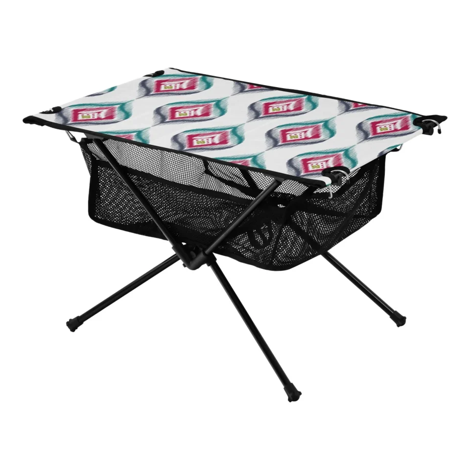 Outdoor Tribal Indian Mandala Ethnic Camping Folding Table Portable Beach Table with Storage Bag Compact Picnic Table for Outdoor Travel Fishing BBQ
