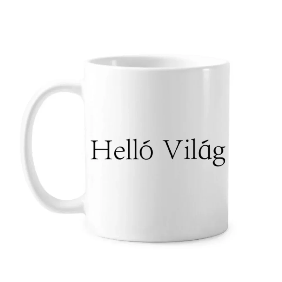 Outdoor Hello World Hungarian Art Deco Fashion Mug Pottery Cerac Coffee Porcelain Cup Tableware