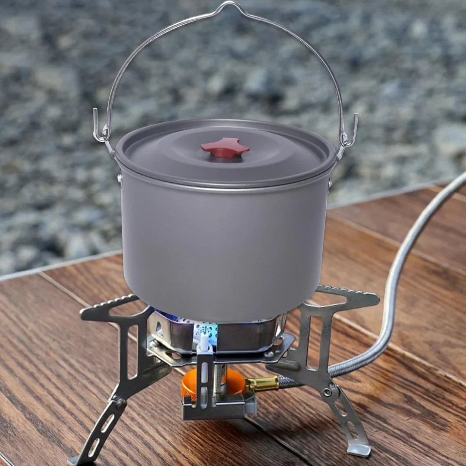Food-Grade Office koolsoo Camping Hanging Pot Aluminum Kitchen Cookware for Travel Backpacking Outdoor