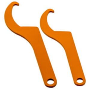 Natural 2x Coilover Shock Adjustment Tool Steel Spanner Wrenches for Aftermarket Kit