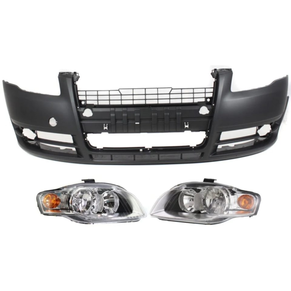 Healthy Headlight Kit For 2005-2009 Audi A4 Driver and Passenger Side Halogen